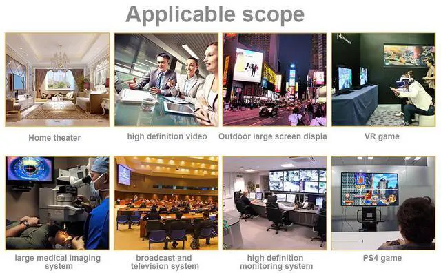 Alt view image 7 of 7 - 8K Optical Fiber HDMI 2.1 Cable,LUOM Support 8K@60Hz 4K@120Hz Dynamic HDR 10, eARC, HDCP2.2, 4:4:4 7680x4320 Resolution, 48Gbps Bandwidth AOC Optic Fiber HDMI 2.1 Cable for PS5/PS4/8K TV50M/160FT