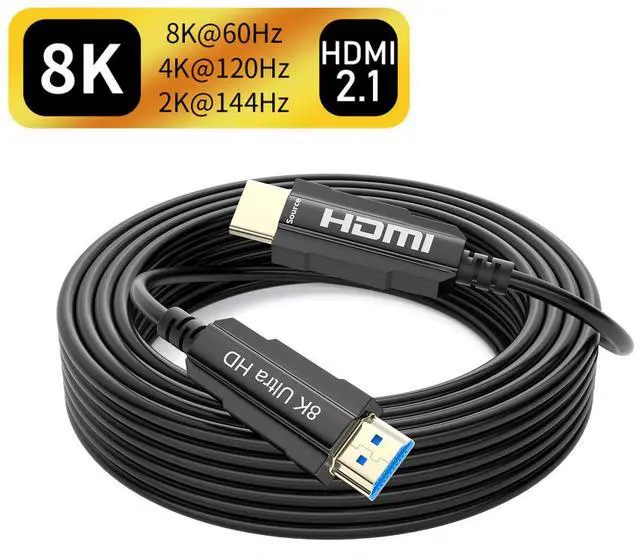 Main image of WRIARICH 160ft Real 8K HDMI Fiber Optic Cable, LUOM Ultra High Speed 48Gbps HDMI Fiber Optic Long cable in-Wall, Supports 10K, 8K@60Hz, 4K@144Hz/120Hz/60Hz, HDCP 2.2 & 2.3, 4:4:4, eARC, Dynamic HDR 10