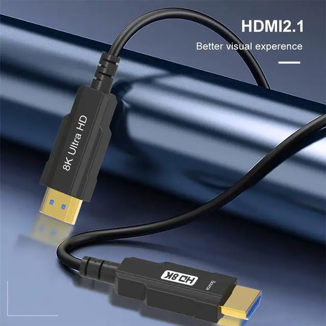 Alt view image 2 of 7 - WRIARICH 8K HDMI Cable 2.1 48Gbps 160FT, LUOM Ultra High Speed Fiber Optic HDMI Fiber Optic Long cable in-Wall for HDR HDCP2.3 eARC 8K60Hz, 4K 120Hz Compatible with PC HDTV Projector, Xbox Series