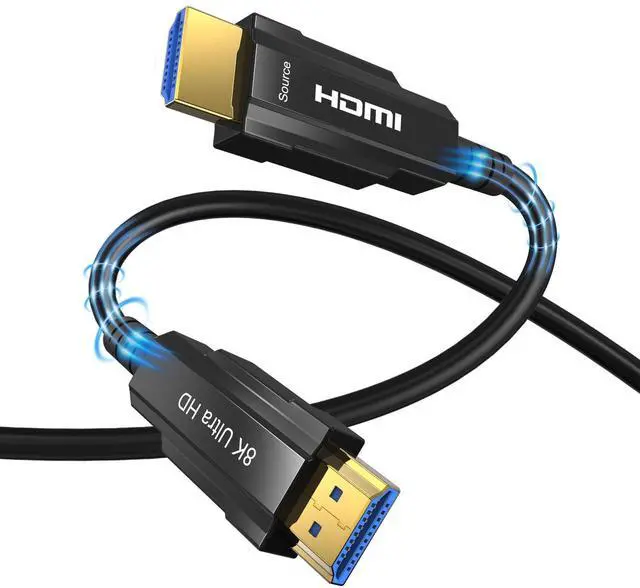 Main image of WRIARICH 8K HDMI Fiber Optic Long cable in-Wall Support 8K@60Hz 4K@120Hz Dynamic HDR 10, eARC, HDCP2.2, 4:4:4 7680x4320, 48Gbps Bandwidth Optic Fiber HDMI 2.1 Cable for PS5/PS4/8K TV50M/160FT)