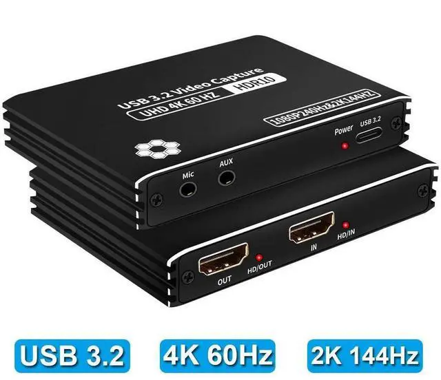 Main image of WRIARICH 4K 60FPS Audio Video Capture Card,HDMI USB 3.2 Capture Adapter Video Converter 4K 60fps for Video Game Recording Live Streaming Broadcasting,Support Nintendo Switch/Game Console/Phone