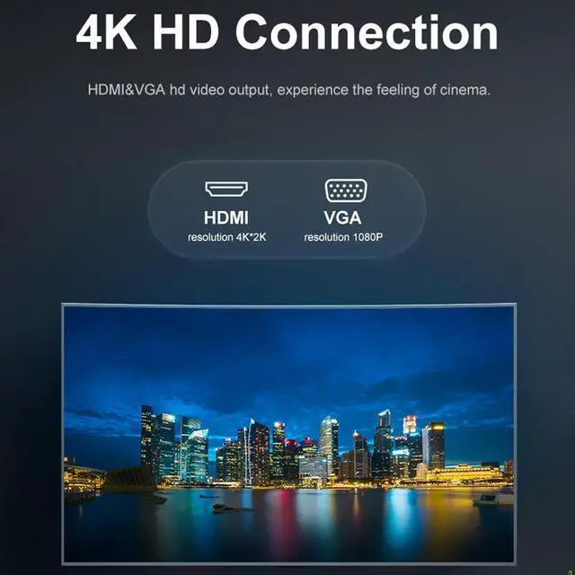 Alt view image 5 of 7 - 14 in 1 Docking Station, USB C Hub Type C Multiport Adapter for MacBook Pro/Air, Mac Dongle with HDMI, Gigabit, VGA, PD Port, 5 USB 3.0/2.0, SD/TF Card Reader and Mic/Audio,87W Power Delivery