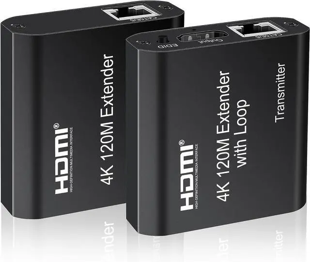Main image of WRIARICH 4K HDMI Over Ethernet Extender, HDMI over Single CAT5E/6/7 Cable up to 394ft (4K) Supports 4K 30Hz, 3D, 1080P, HDCP1.4 - 4KHE120M