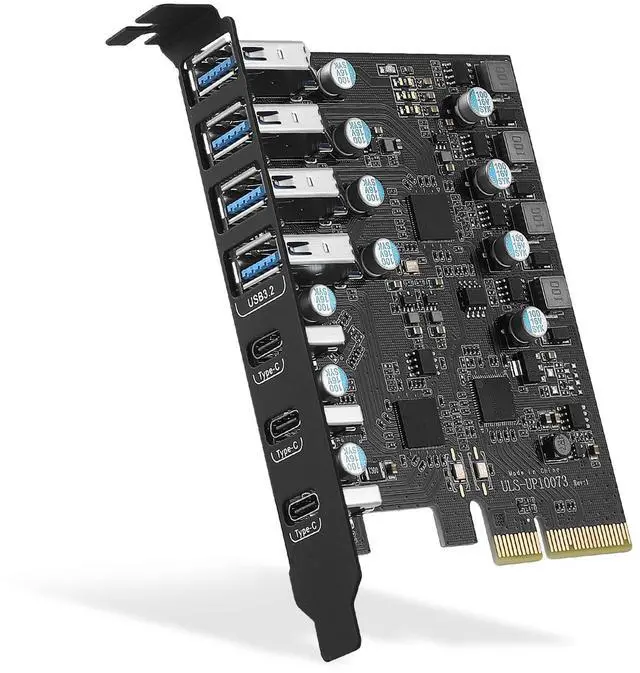 Main image of WRIARICH 10Gbps PCI-E USB Card, PCI-E to USB 3.2 8-Port (4X USB C - 4X USB A 3.2) Expansion Card, PCI Express Expansion Card for Desktop PC Support Windows 10/8/7/XP and MAC OS 10.8.2 Above