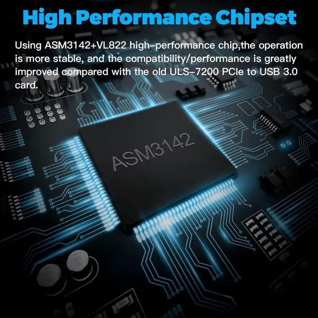 Alt view image 5 of 7 - WRIARICH 7 Ports Superspeed 5Gbps USB 3.2 PCI Express Expansion Card for Windows 11, 10, 8.x, 7, Vista, XP Desktop PCs, Built in Self-Powered Technology, (2X USB C - 5X USB A)