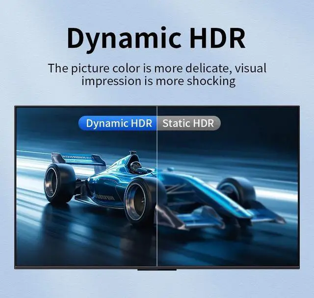 Alt view image 5 of 7 - WRIARICH 4K 120Hz 1 in 2 Out HDMI Splitter -LUOM Ultra HD 8K @ 60 Hz 1x2 V. 2.1 HDCP 2.3, Power HDMI Supports 8K 3D Full HD 1080P EDID for Xbox, PS4 PS3 Blu Ray TV HDTV - Adapter Included