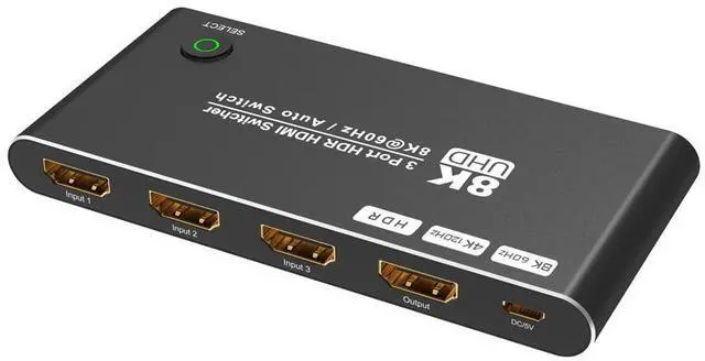 Main image of WRIARICH HDMI Switcher , 8K 4K 120hz Ultra HD 8K High Speed 48Gbps Directional HDMI Switch 3in 1out 8K@60Hz 4K@120Hz Switcher Converter Compatible with Xbox PS5 Projectors Monitors