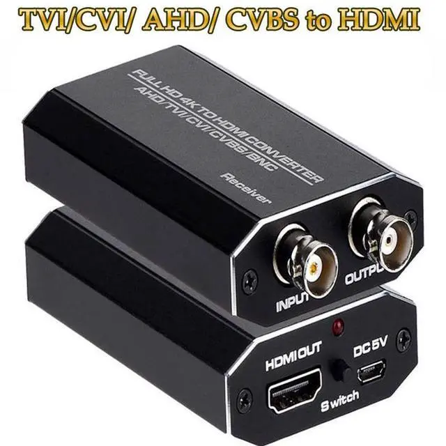 Main image of WRIARICH TVI to HDMI Converter Full HD 4K Converter,LUOM 1080p/720p/4K/8MP/5MP/4MP/3MP, BNC to HDMI Video Converter Adapter - CVBS/TVI/CVI/AHD to HDMI