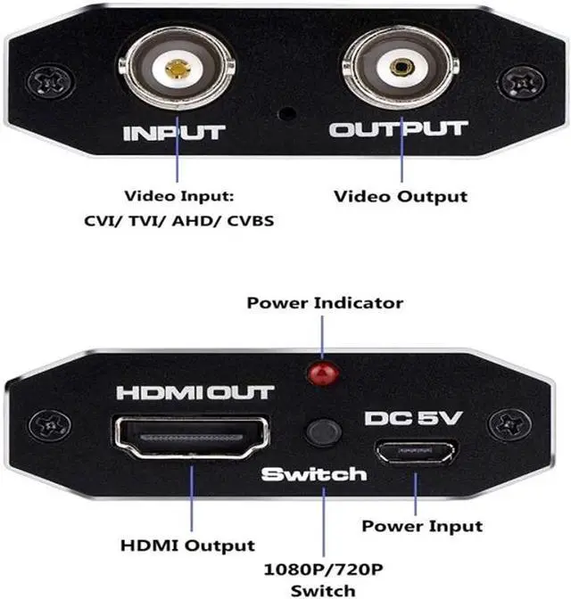 Alt view image 2 of 7 - WRIARICH TVI to HDMI Converter Full HD 4K Converter,LUOM 1080p/720p/4K/8MP/5MP/4MP/3MP, BNC to HDMI Video Converter Adapter - CVBS/TVI/CVI/AHD to HDMI