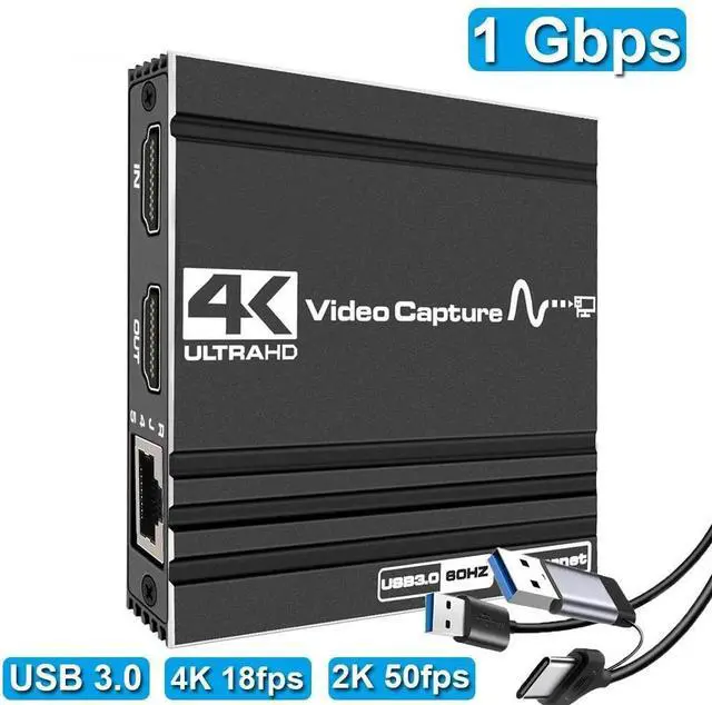 Main image of WRIARICH USB3.0 4K60 HDMI Video Capture Card, 1080P 60FPS HD Game Capture Device Cam Link with HDMI Passthrough Work with Xbox PS5 PS4 Switch DSLR for OBS Twitch Live Streaming and Recording