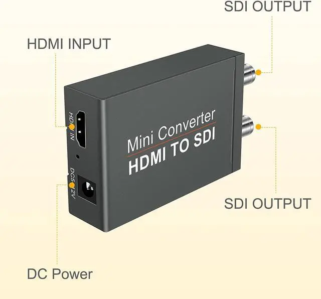 Alt view image 5 of 7 - WRIARICH 1080P Micro HDMI to SDI Converter Full HD 1080@60Hz Works with HDMI 1.3&HDCP1.3 One Hdmi Input and Two SDI Outptut with Power Supply