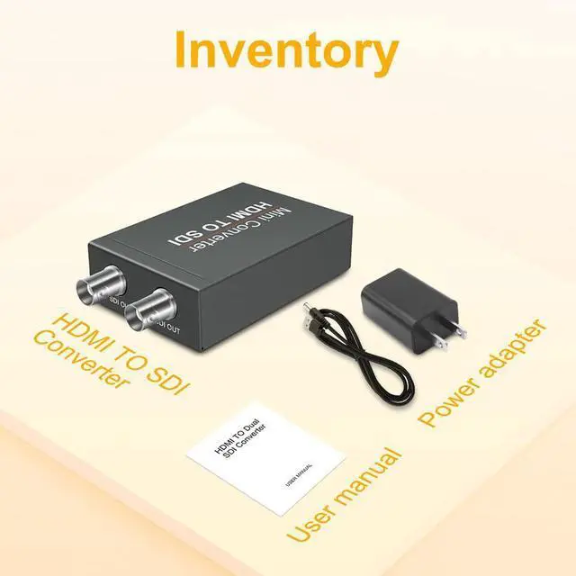 Alt view image 7 of 7 - WRIARICH 1080P Micro HDMI to SDI Converter Full HD 1080@60Hz Works with HDMI 1.3&HDCP1.3 One Hdmi Input and Two SDI Outptut with Power Supply
