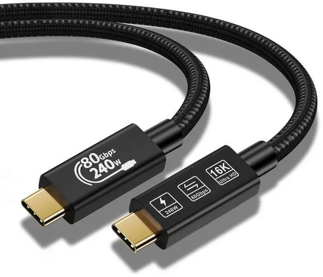 Main image of WRIARICH Thunderbolt 5 Cable 6.6-Feet,USB4 Cable Support 80 GBS Data Transfer,16K Display,240W Power Charging,Compatible with Type-C devices,SSD,Hub,Docking,and More