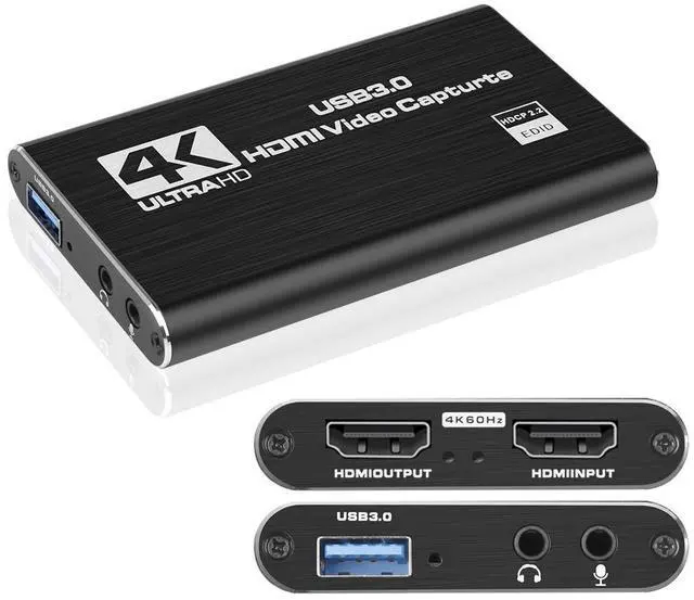 Main image of WRIARICH 4K USB3.0 HDMI capture card Video game live broadcast USB3.0 capture card HDMI capture with Micr & HDMI Loop-Out, Support EDIC HDCP 2.2 Work with PS4/PC/OBS/DSLR/Camera