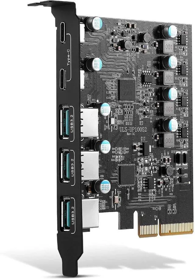 Main image of WRIARICH USB 3.2 PCI-e Expansion Card 5Port(2X USB C - 3X USB A), PCI-e x1 to USB 3.2 HUB Adapter 10Gbps
