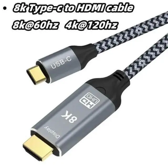 Main image of WRIARICH USB C to HDMI 2.1 Cable 8K@60Hz 4K@240Hz 10FT Thunderbolt 4/3 to HDMI 48Gbps HDR HDCP2.3 Type C to HDMI Cord Compatible for MacBook Pro, iPad Pro, Galaxy S23, Dell, HP