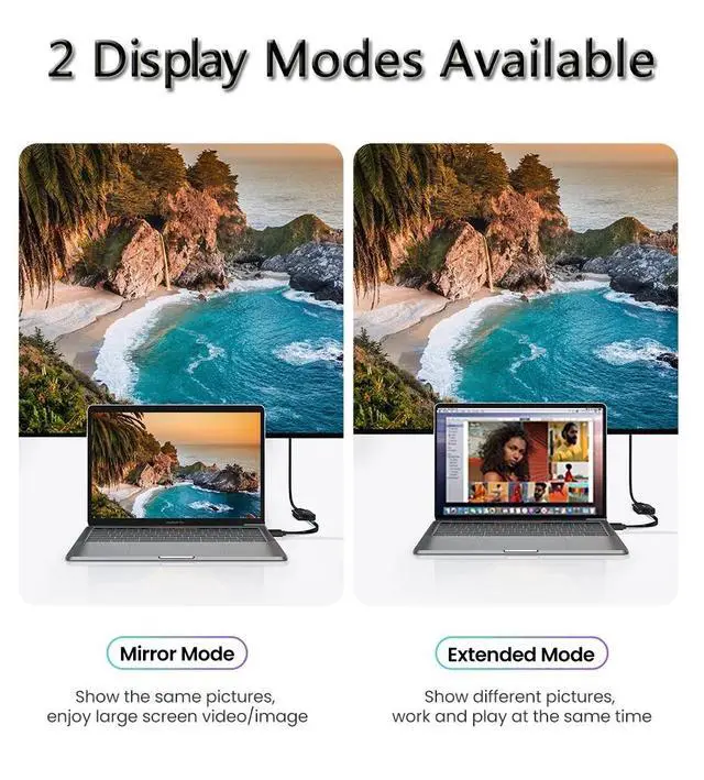 Alt view image 4 of 7 - WRIARICH USB C USB3.1 to HDMI 8K 2.1 Cable 10FT 7680x4320 8K@60Hz 4K@120Hz UHD HDR High Speed 48Gbps Thunderbolt 3 Compatible for HDTVs Projectors and Monitors