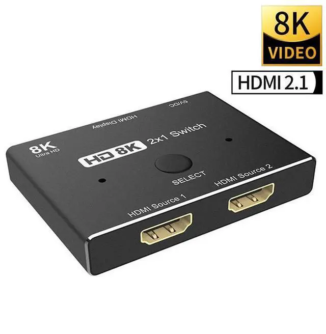 Main image of WRIARICH HD Switcher 8K@60Hz 4K@120Hz HDMI-Compatible 2.1 Switch 2x1 Adapter 2 sources to 1 display Converter for PS4/PS5 Xiaomi TV Box HDTV Splitter