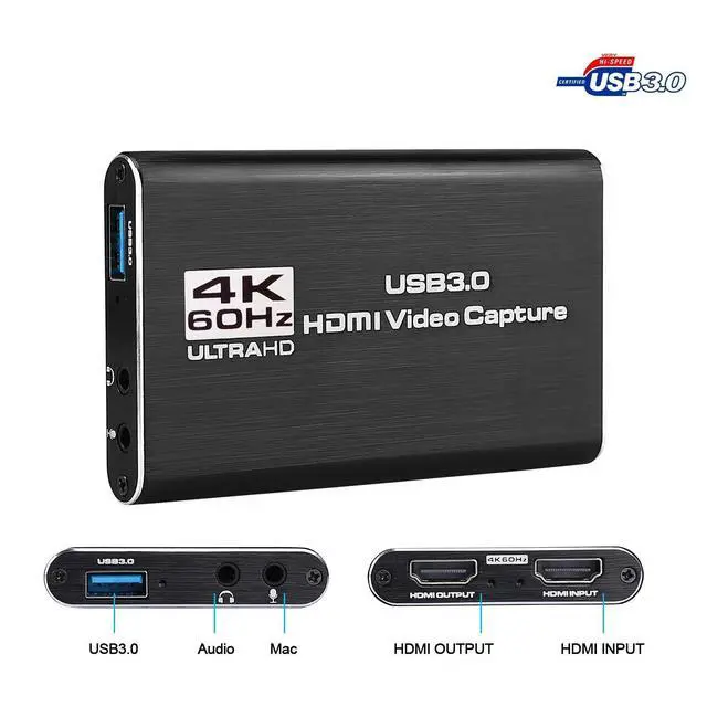 Alt view image 2 of 7 - WRIARICH Video Capture Card with Loop Out, HDMI USB 2.0 4K HD 1080P 60FPS Game Capture Video Audio Recorder for Live Streaming for PS3/ PS4 /Xbox One/DSLR/Camcorders/Action Cam