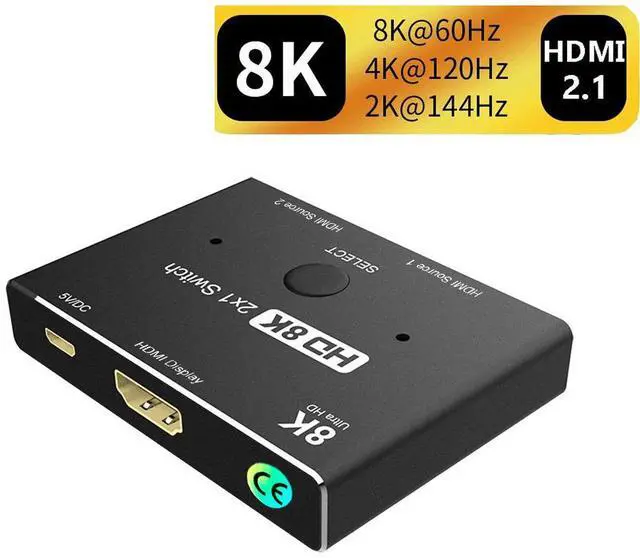 Main image of WRIARICH Ultra HD 8K Switcher HDMI 2.1 Ultra HD High Speed 48Gbps Directional Switch Only 2in 1 out 8K@60Hz 4K@120Hz Splitter Converter For PS4/5 TV Box HDTV Xbox Projector