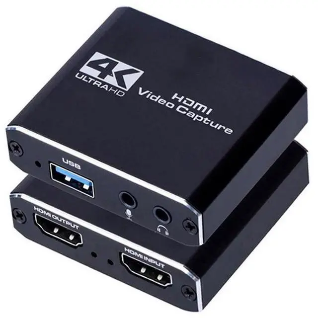 Main image of WRIARICH 4K HDMI-Compatible Video Capture Card Live Recording Box 4K USB 3.0 Video Card for Game Live Streaming for PS4 Computer Phones