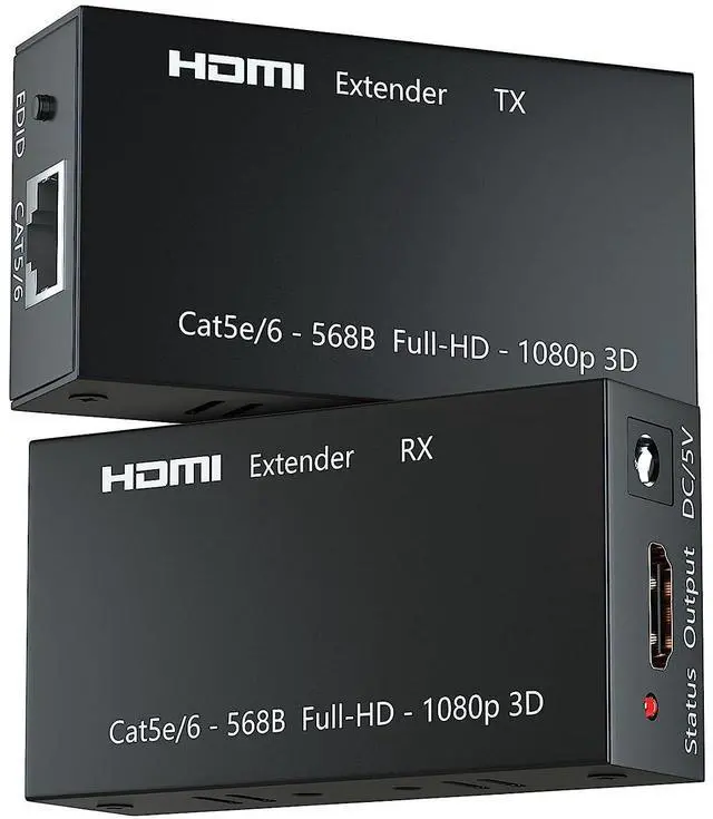Main image of WRIARICH HDMI Extender Over CAT5/6(196ft/60m) (Transmitter and Receiver)