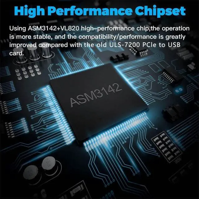 Alt view image 4 of 7 - WRIARICH PCI-E USB Card, PCI-E to USB 3.0 7-Port (2X USB C - 5X USB A 3.0) Expansion Card, PCI Express Expansion Card for Desktop PC Support Windows 10/8/7/XP and MAC OS 10.8.2 Above