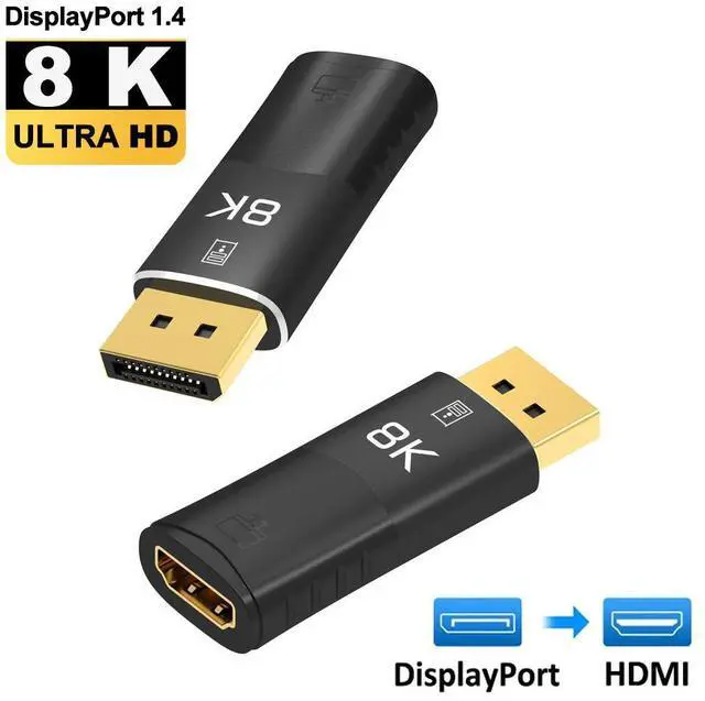 Main image of WRIARICH 8K DisplayPort to HDMI Adapter, LUOM ( 8K@30Hz 4K@60Hz, 4K 120Hz) Uni-Directional High-Speed DP PC to HDMI Monitor Converter Compatible for HP, Dell, GPU, AMD, NVIDIA, More. Male to Female
