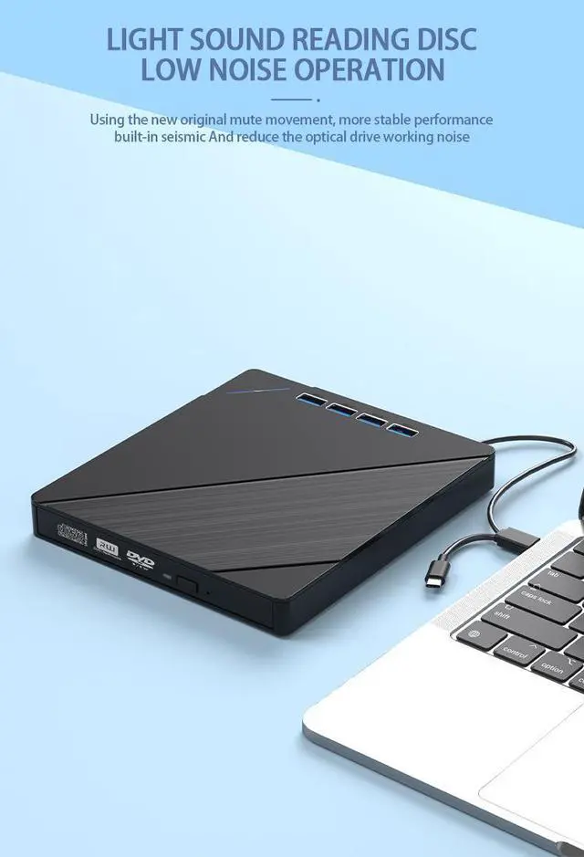 Alt view image 7 of 7 - WRIARICH External CD/DVD Drive for Laptop, DVD Player for Laptop, 7 in 1 USB 3.0 Ultra-Slim Portable, CD Burner External Disk Drive Optical Compatible with Desktop Mac,Windows 11/10/8/7 Linux