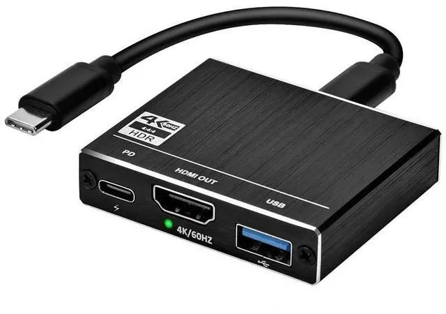 Main image of WRIARICH Type-C to HDMI Docking Station Type-C to HDMI Type-C to 100W PD Charging Fast Charging 4K@60Hz HD Video Screen Projector 3-Port Mini Hub Easy to Carry for Nintendo Switch, MacBook Pro/Air