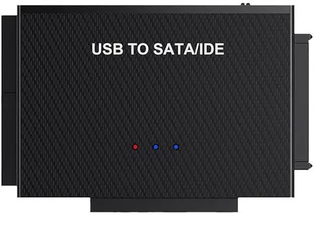 Main image of WRIARICH IDE SATA to USB C Cable Hard Drive Reader IDE SATA PATA USB 3.0 for Hard Drive Disk HDD 2.5" 3.5" with 12V 2A External AC Power Adapter(Black)