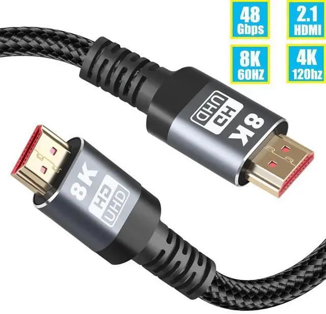 Main image of HDMI Cable 8K 16.4FT, 48Gbps Ultra High Speed HDMI Cord,Compatible with Apple TV,Roku,Samsung QLED,Sony LG,Nintendo Switch,Playstation,PS5,PS4,Xbox One Series X,HDMI 8k Ultra HD Cable (16.4FT)