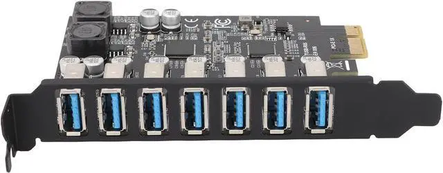 Main image of WRIARICH 7 Ports Superspeed 5Gbps USB 3.0 PCI Express Expansion Card for Windows 11, 10, 8.x, 7, Vista, XP Desktop PCs, Built in Self-Powered Technology, No Need Additional Power Supply