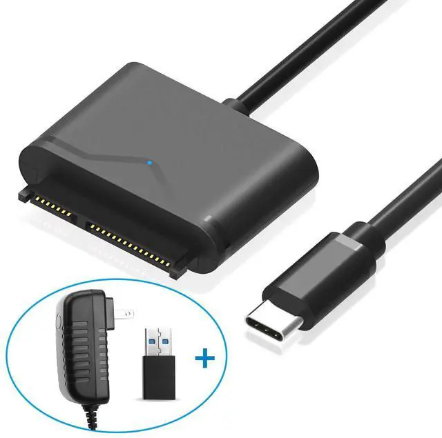 Main image of WRIARICH SATA to USB 3.0&Type-C, SATA III Cable Hard Drive Adapter Converter for Universal 2.5/3.5 SATA HDD/SSD Hard Drive Disk and SATA Optical Drive, Include 12V/2A Power Adapter, USB 3.0 Adapter