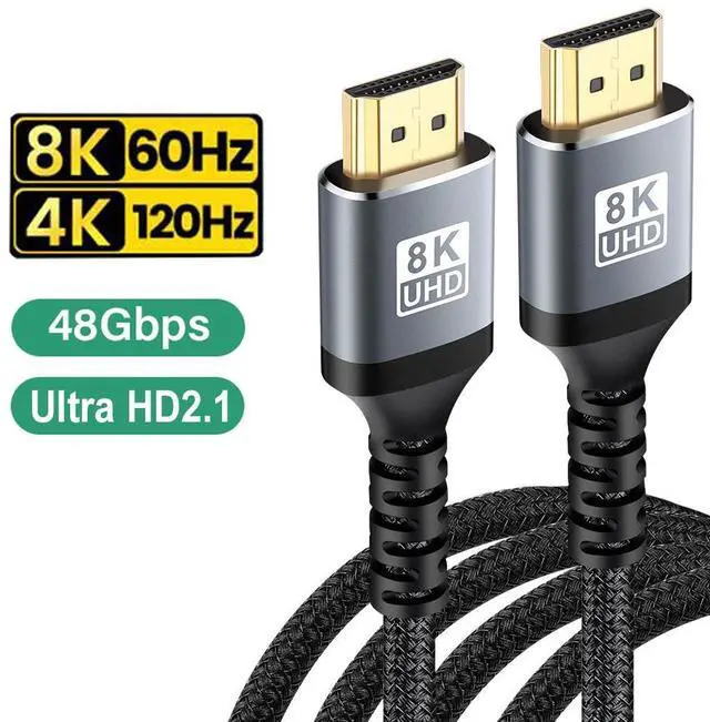 Main image of WRIARICH Ultra 8K High Speed HDMI Braided Cable - 16.4 Feet - 48Gbps High Speed 3D 8K60 4K120 144Hz HDMI Cord, 8K, Dynamic HDR, eARC - DynamicView Series