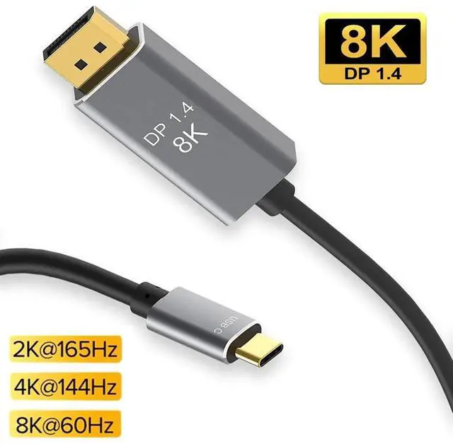 Main image of WRIARICH 8K USB C to DisplayPort 1.4 Cable 10Ft (8K 60Hz,4K 144Hz,5K 60Hz,2K 240Hz), USB Type C to DP Cable Adapter 32.4Gbps Compatible with Thunderbolt 4/3 for MacBook,iPad,iMac,S22/S21,XPS,Mac Mini