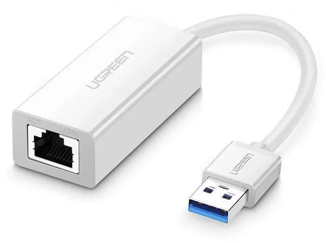 Main image of WRIARICH USB 3.0 to 10/100/1000 Mbps Ethernet Gigabit RJ45 Ethernet LAN Network Adapter Supports Nintendo Switch for windows /VISTA/WIN7/win8/win8.1/Mac /IOS/ANDROID-White