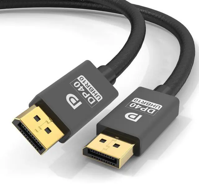 Main image of WRIARICH 8K DisplayPort to DisplayPort 2.1 Cable (10ft)-3 Layer Shielded DP to DP Cable Cord with 8K 60Hz, Nylon Braided,40Gbps High Speed for Computer, Desktop, Laptop, PC, Monitor, Projector