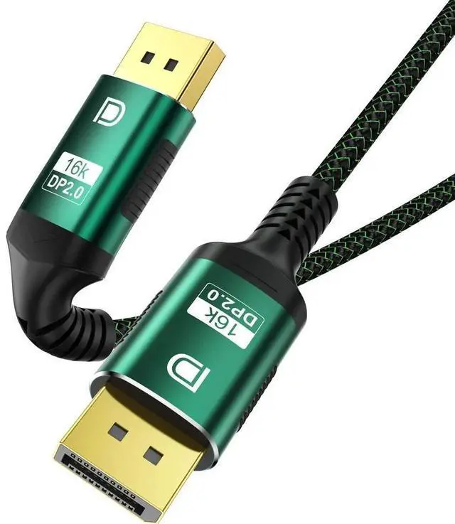 Main image of WRIARICH DisplayPort 2.0 Cable 10ft, 16K DP 2.0 Cable Supports 80Gbps, 16K@60Hz, 8K@120Hz, 4K@240Hz/165Hz, 2K@360Hz HDR, HDCP2.2, 3D, ARC for Laptop/PC/TV/Gaming Monitor