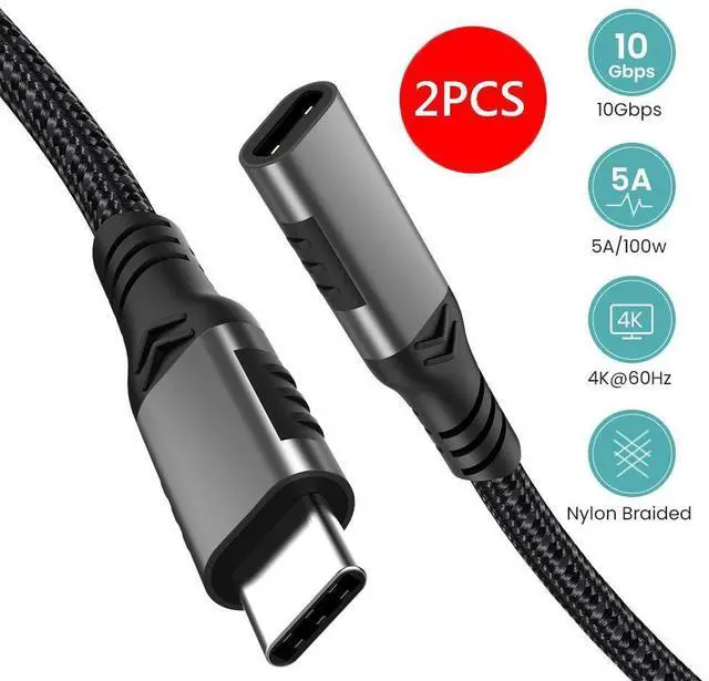 Main image of WRIARICH USB C Extension Cable, USB C Male to Female Extender USB 3.2 100w Fast Charge 10Gbps Data Transfer Compatible with USB C Hub, Thunderbolt 3 Port, iPad, MacBook Air,Dell (10FT, 1PACK)