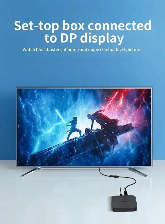 Alt view image 4 of 7 - 4K@60Hz HDMI to DisplayPort Adapter with USB Power, 4K 24K Gold Plated HDMI Male to Displayport DP Female ConverterUni-Directional Display Port to HDMI Converter Compatible for Lenovo, HP, Dell &More