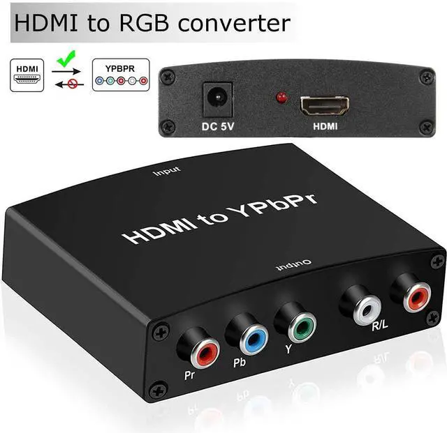 Main image of WRIARICH HDMI to YPbPr Converter , Aluminum 1080P HDMI in Component Out Converter, HDMI to RGB 5RCA Converter for MacBook TV Blu-Ray DVD PS4 DVD, PSP, Xbox 360(HDMI to Ypbpr)