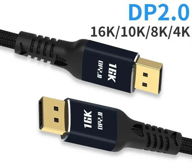 Main image of WRIARICH 16K DisplayPort Cable 2.0, LUOM DP Cable 10ft (16K@60Hz, 8K@60Hz, 4K@165Hz) HBR3 Supports 80Gbps HDR HDCP 2.2 FreeSync G-Sync Compatible for Gaming Monitor Graphics PC Laptop TV