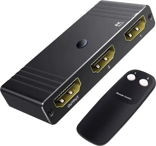 Main image of WRIARICH HDMI Switch Splitter 2 in 1 Out/1 in 2 Out, 2 Port Bi-directional HDMI Switcher Selector Box Support 4K@120Hz, VRR, Dynamic HDR, HDCP 2.3 for HDTV PS3 PS4 Xbox Projector Blu-ray Player