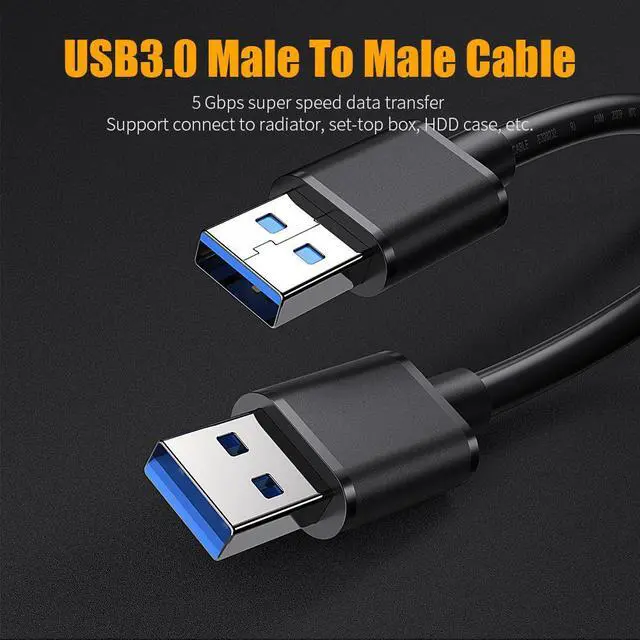 Alt view image 2 of 7 - WRIARICH USB 3.0 Extension cable Male to Male USB extender USB 3.0 cable extension Extender for Radiator Laptop fan Tv box (3 Pack,10FT)