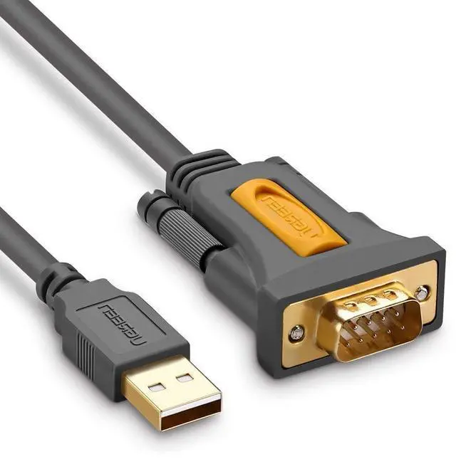 Main image of WRIARICH USB to Serial Adapter, USB to RS-232 Male (9-pin) DB9 Serial Cable, Prolific Chipset, Windows 10/8.1/8/7, Mac OS X 10.6 Above, 10ft