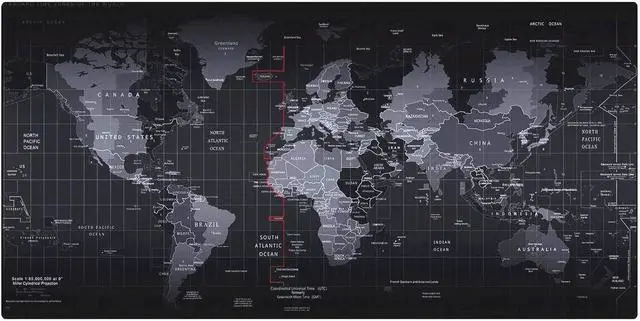 Alt view image 4 of 7 - WRIARICH World Map Design Large Gaming Mouse Pad Large Extended Keyboard Mat Desk Pad Big Mousepad,Size 35.43 X 15.75X 0.08inch,Water-Resistant,Non-Slip Base