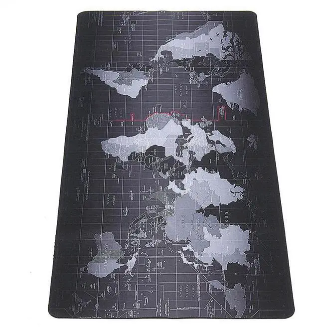 Alt view image 3 of 7 - WRIARICH World Map Large Extended Gaming Mouse Pad Mat with Stitched Edges, Waterproof, Thick 2mm, Wide & Long Mousepad 35.5x15.8x0.08"