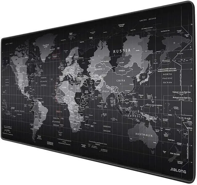 Alt view image 3 of 7 - WRIARICH World Map Professional Gaming Mouse Pad Non-Slip Rubber Base,Anti-Fray Stitched Edges,Waterproof Mousepad,Laptop Large Desk Pad,Computer Keyboard and Mice Combo Pads Mouse Mat 35.4" X 15.8"