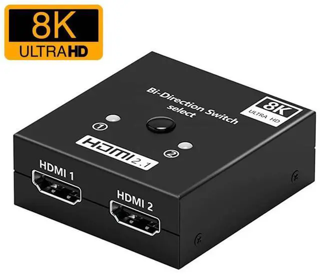 Main image of WRIARICH 8K HDMI2.1 Switch, HDMI Switcher 1 in 2 Out or 2 in 1 Out, HDMI 2.1 Switch Support 8K@60hz and 4K@120hz, Compatible with Xbox X, PS5, Blu-Ray Player, 8K UHD TV, Monitor and Projector